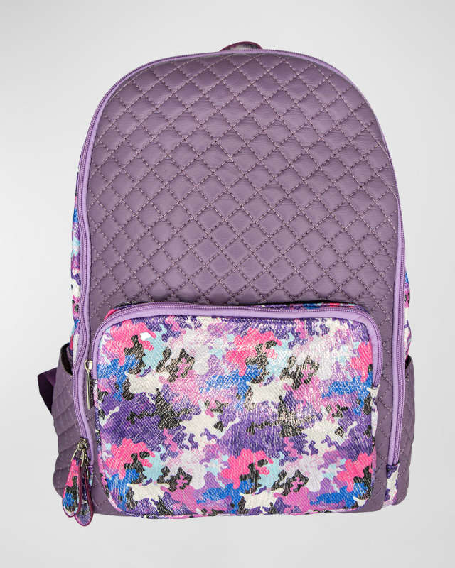 lavender shimmer camo backpack